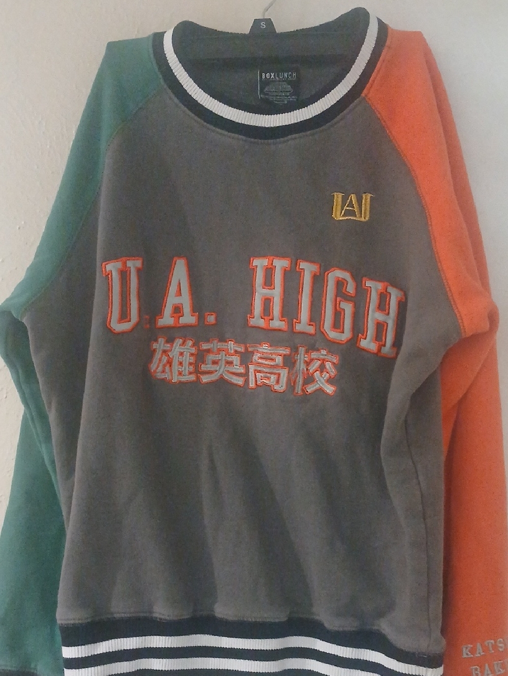 My Hero Academia U.A. High Bakugo Color Block Varsity Crewneck
